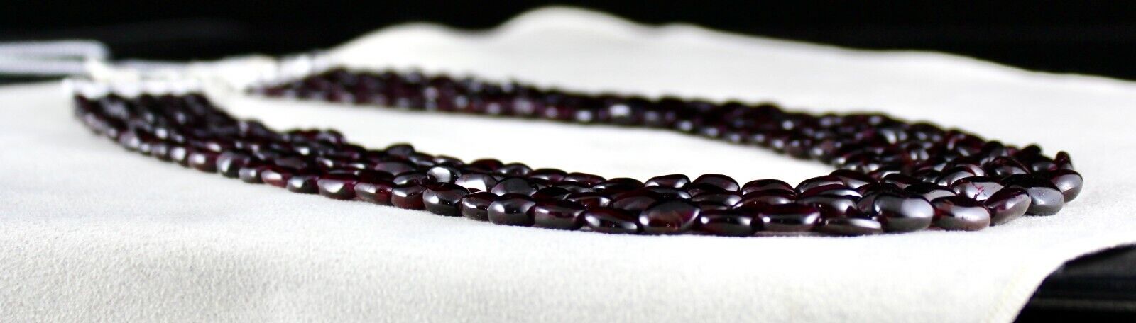 NATURAL RED GARNET BEADS LONG 5 LINE 860 CARATS GEMSTONE BEADED FASHION NECKLACE