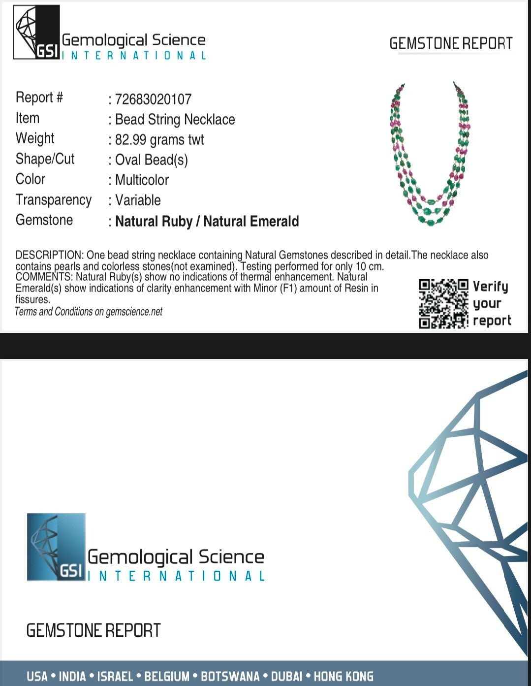 Certified Natural Colombian Emerald Burma Ruby 347 Ct 18k Gold Diamond Necklace