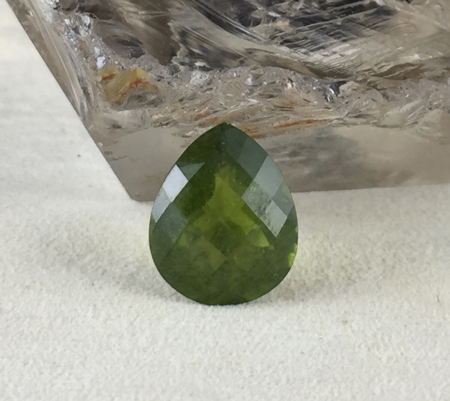 Natural Vesuvianite Idocrase 16.06 Ct Pear Cut Gemstone For Ring Pendant