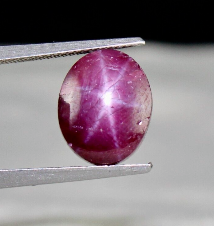 NATURAL RED 6 RAY STAR RUBY OVAL CABOCHON 10.25 CT GEMSTONE FOR RING PENDANT