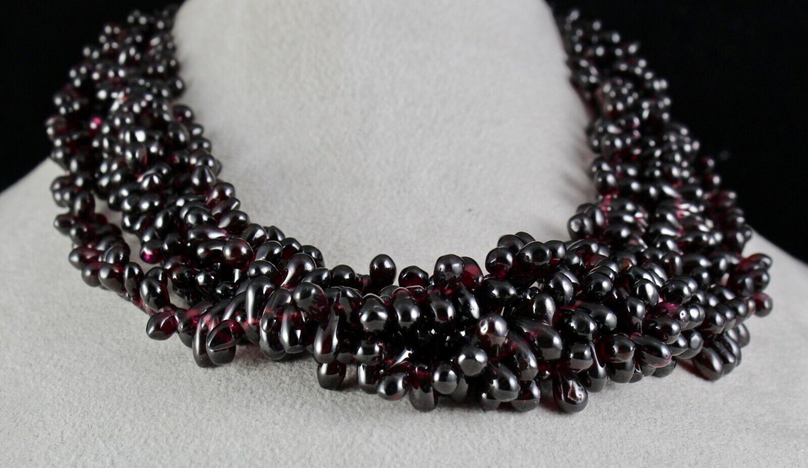 Natural Red Garnet Beads Tear Drop 5 L 1556 Ct Gemstone Fashion Necklace