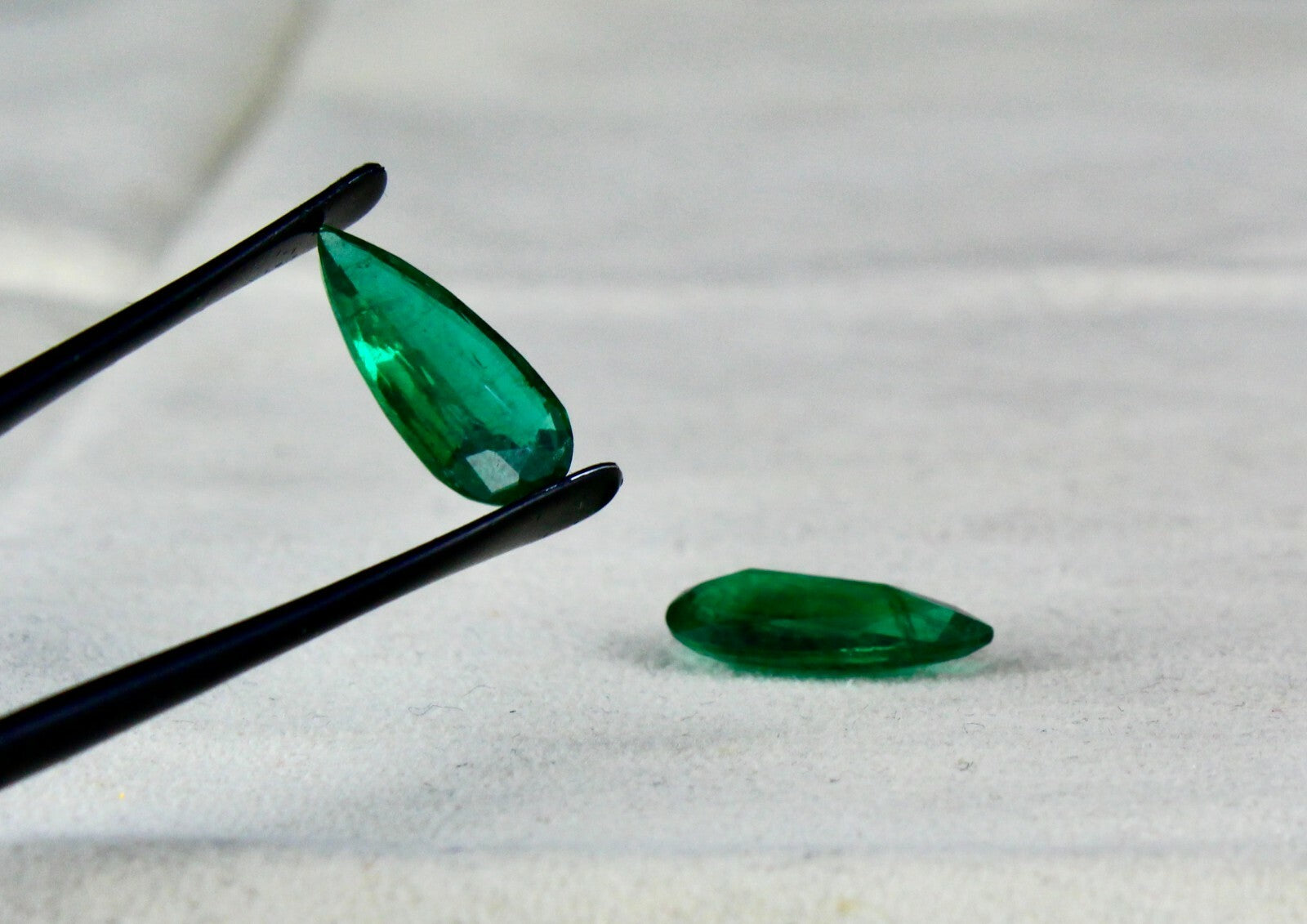 Certified Natural Zambian Emerald Pear Cut Earring Pair 9.03 Ct Loose Gemstone