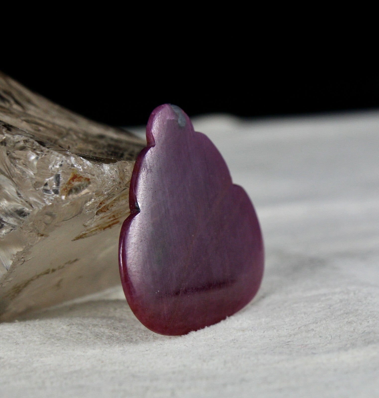 Natural Ruby Cabochon 27.50 Ct Untreated Gemstone Pendant 31x34 Mm Flat