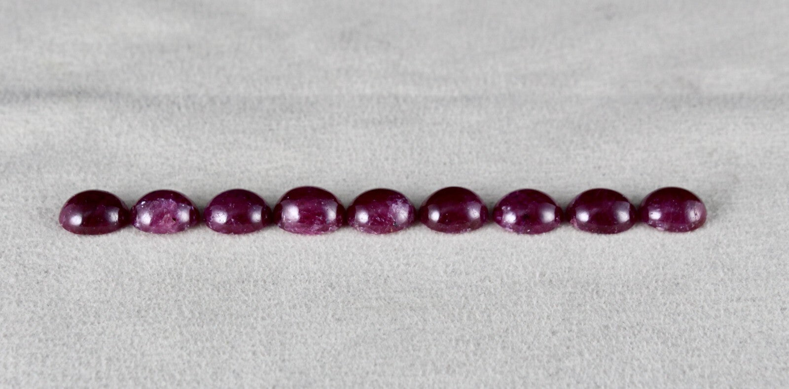 Certified 10x8 Mm Natural Unheated Ruby 9 Pcs 37.10 Ct Oval Cabochon Bracelet
