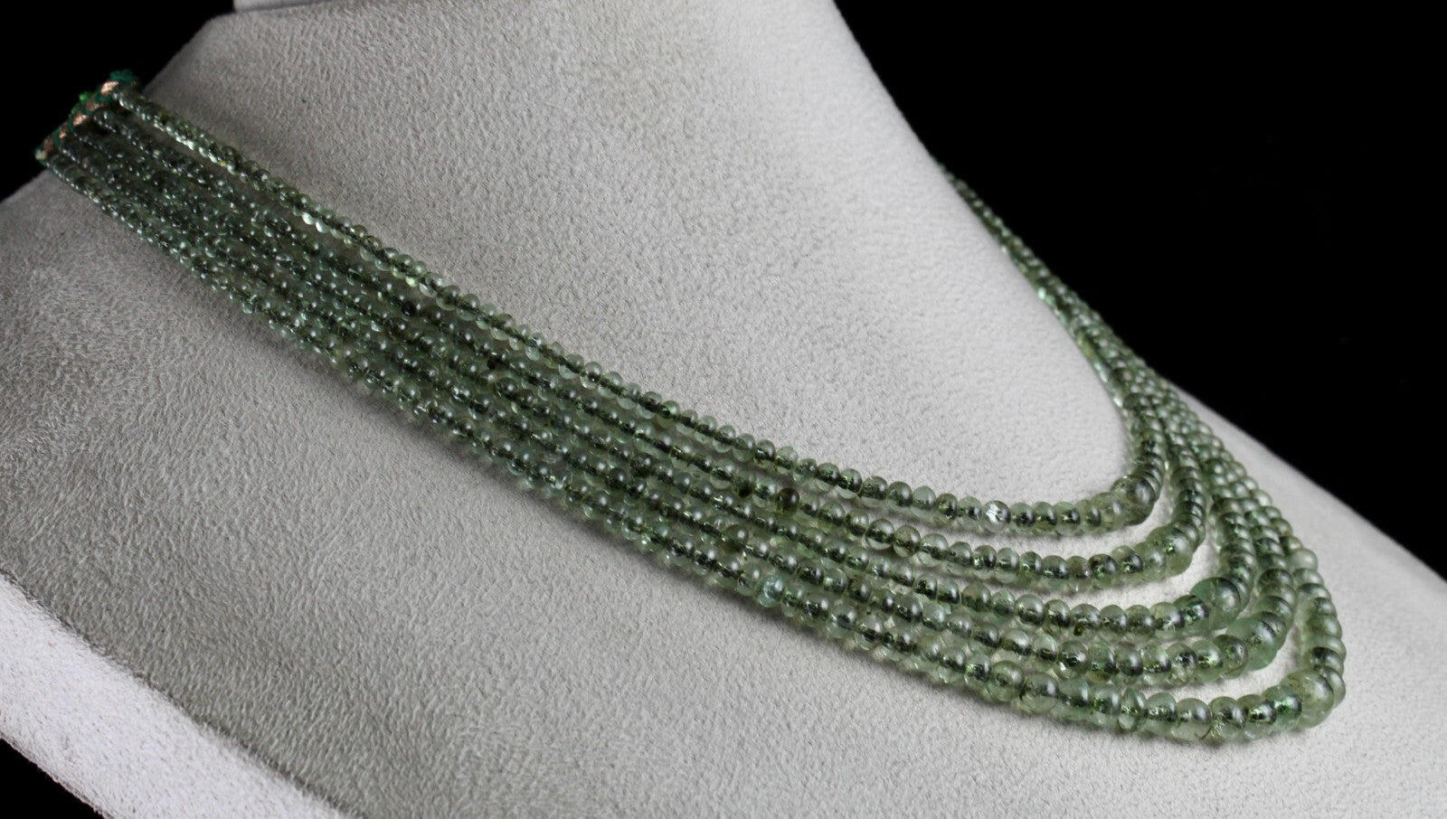 Certified Antique Old Natural Emerald Necklace Beads 5 L 249 Cts Gemstone