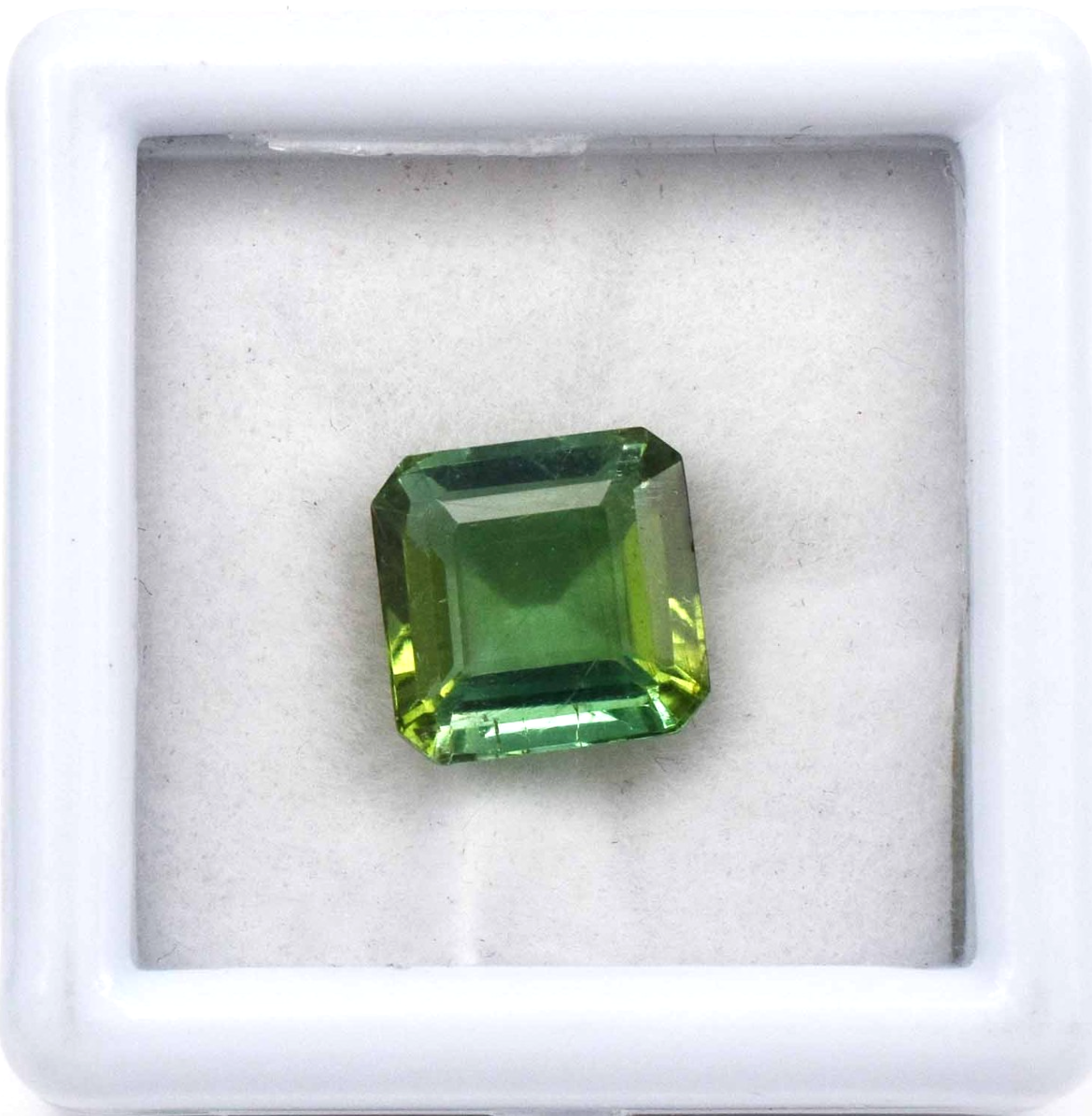 Certified Natural Green Tourmaline 3.39 Ct Octagon Cut Gemstone Ring Pendant