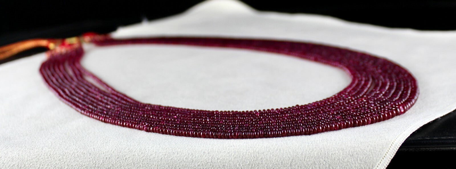 Certified Natural Ruby Beads 541ct Necklace 9 Line For Ladies