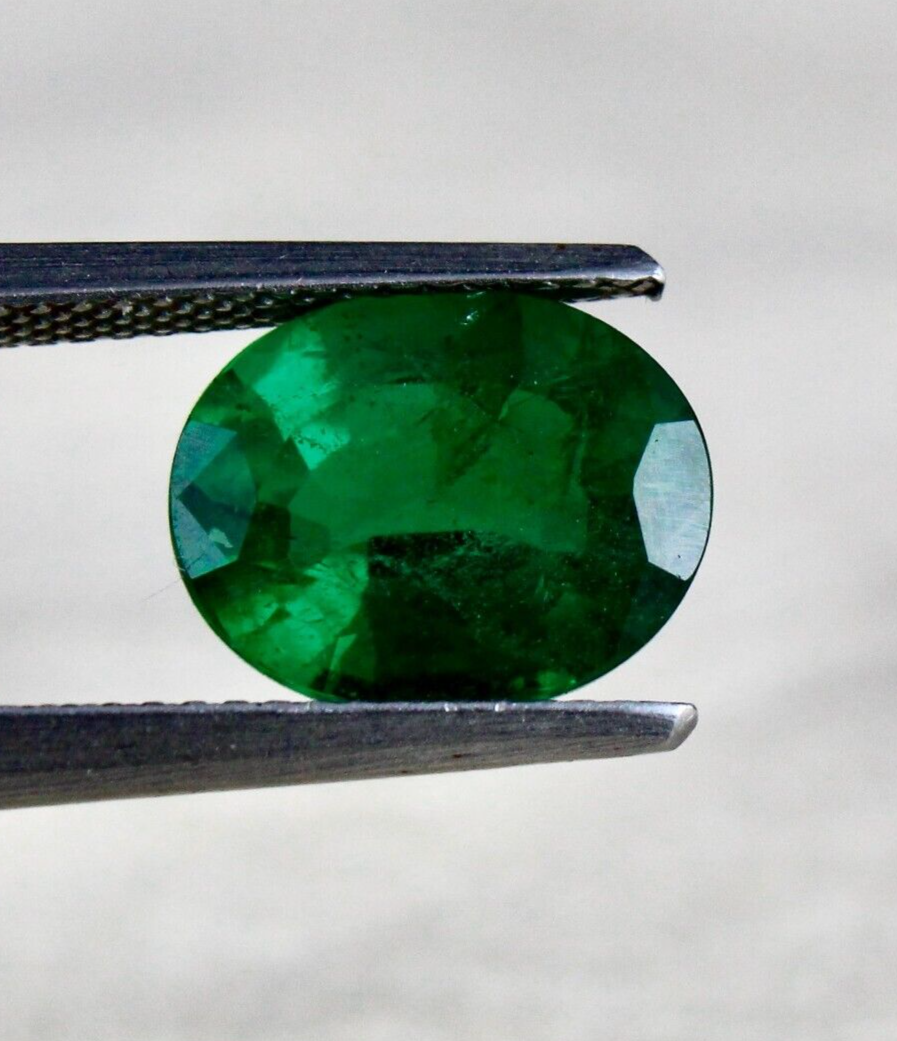 Certified Natural Zambia Emerald Oval Cut 11x9mm 4ct Loose Gemstone Ring