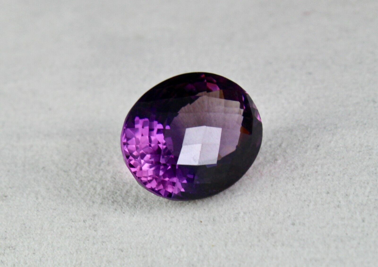 Big 25X20mm Natural Amethyst Oval Fine Cut 43.48 Ct Gemstone For Pendant Ring