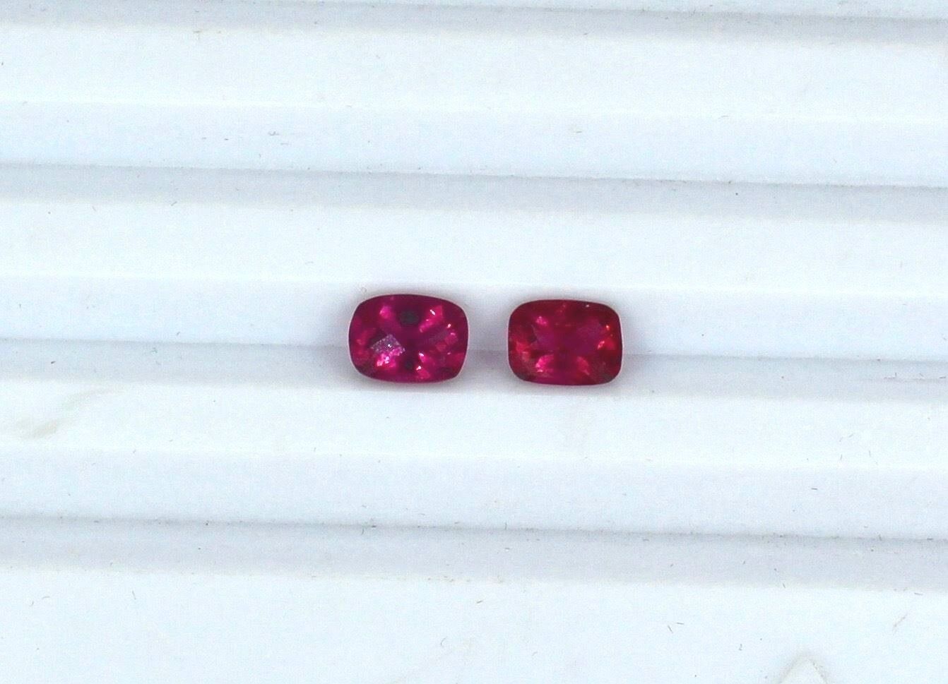 NATURAL PINK TOURMALINE RUBELLITE CUT 8X6 MM 2.68 CTS GEMSTONE FOR EARRING