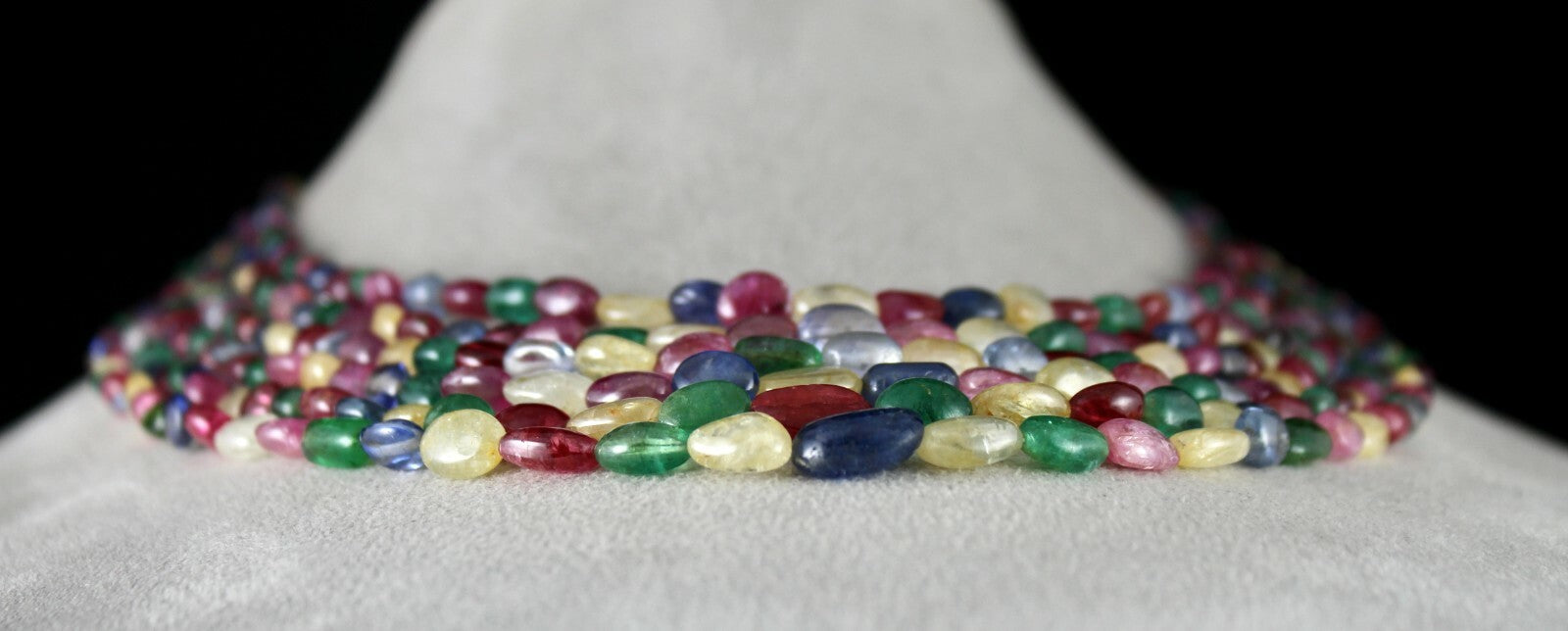 Certified Natural Emerald Ruby 666 Ct Spinel Sapphire Gemstone Finest Necklace