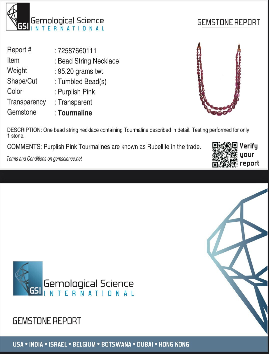 Certified Pink Tourmaline Rubellite 452 Ct Beads Cabochon Gemstone Necklace