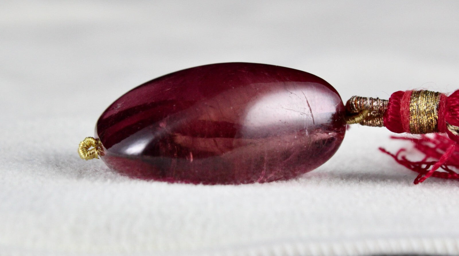 Certified Natural Pink Tourmaline Rubellite 56.70 Ct Tumble Bead Pendant