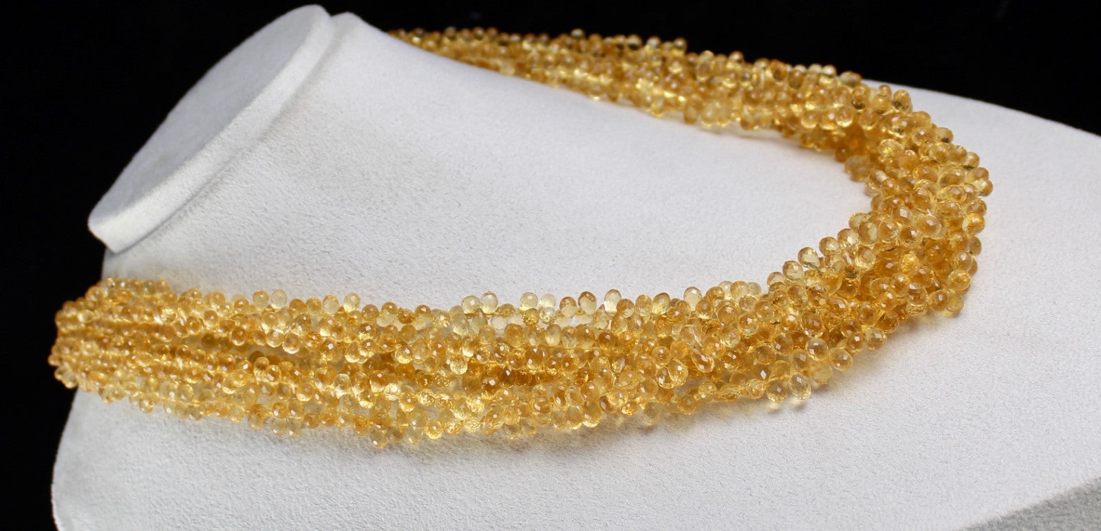 Certified Natural Citrine 1011 Ct Teardrop Sterling Silver Necklace For Women