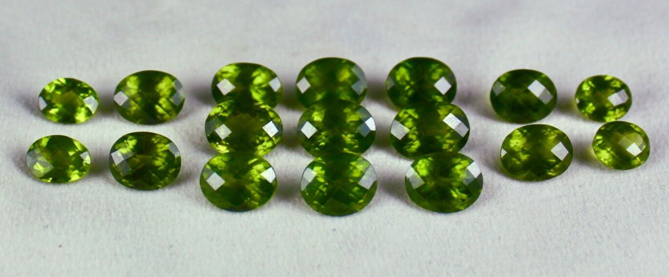 Certified Natural Vesuvianite Idocrase Oval 17 Pc 84.25 Ct Gemstone Set