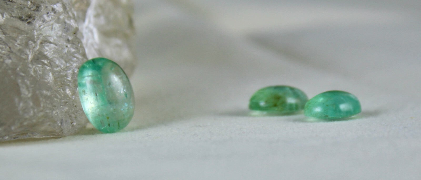 Certified Natural Colombian Emerald Oval Cabochon 3 Pcs 17.44 Ct Ring Pendant