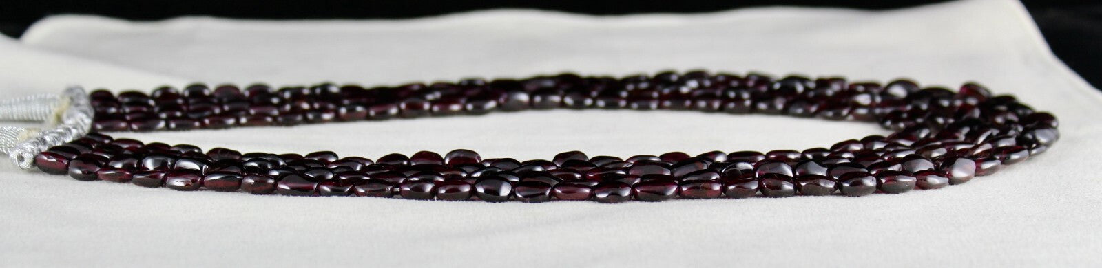 Natural Red Garnet 860ct Beaded 5 Line Long Fashion Necklace For Women