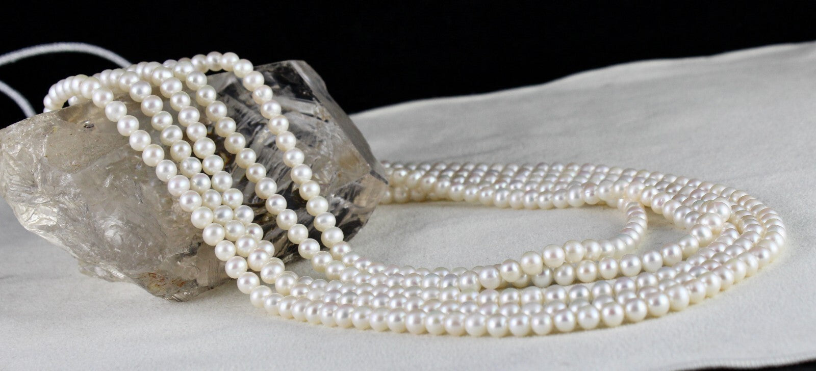 Genuine Freshwater Pearl Bead Round Gemstone Necklace 525ct Fashion 5l