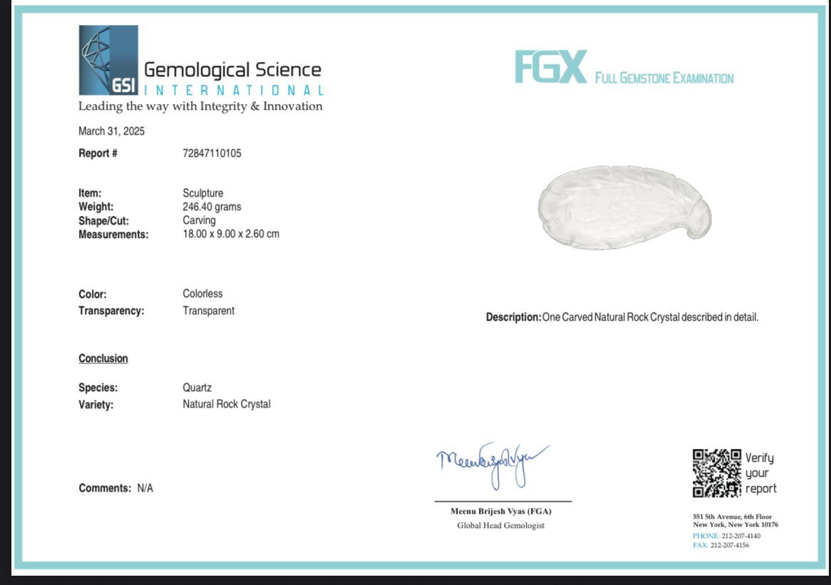 Certified Antique 1232 Ct Natural Rock Crystal Quartz Engraved Gem Bowl Decor