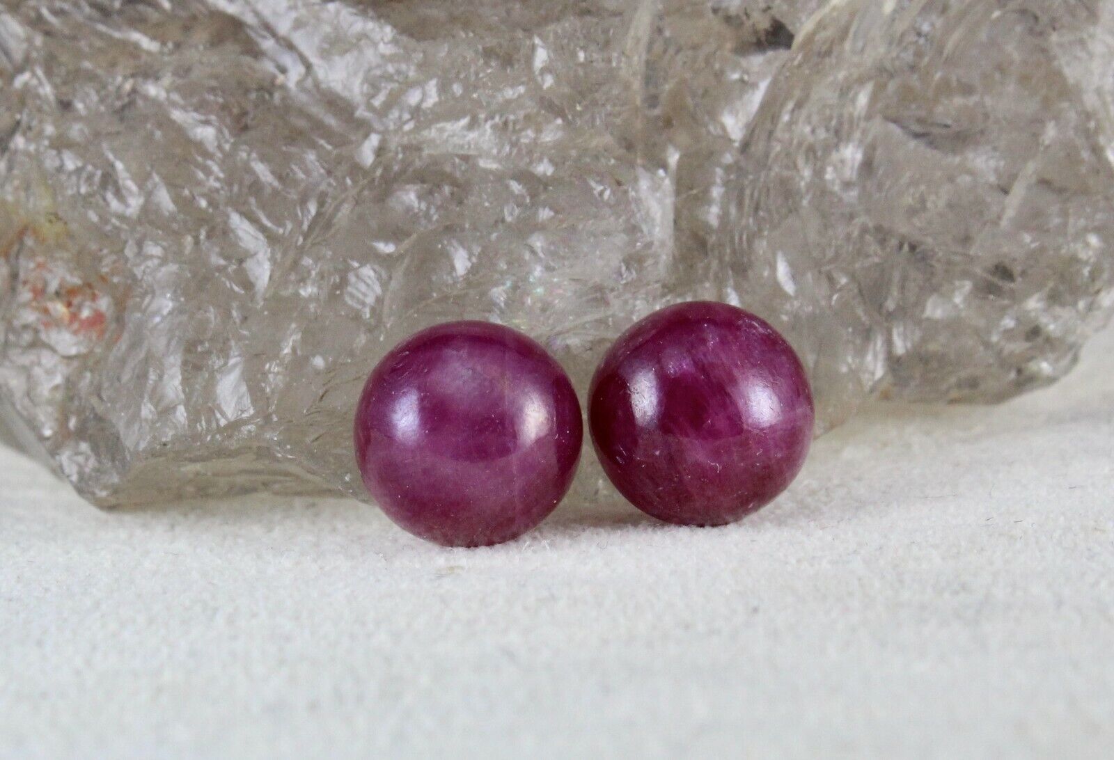 Certified Natural Ruby Round Cabochon Pair 19.90 Cts Gemstone Designing Earring