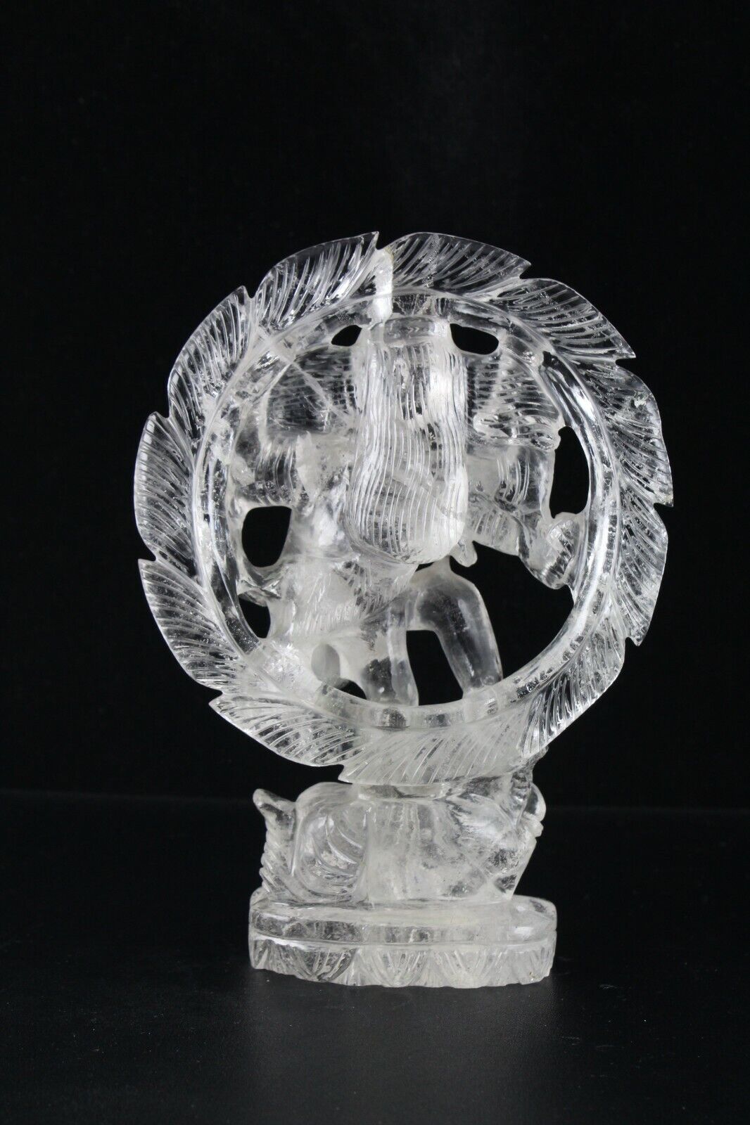 SPIRITUAL NATURAL ROCK CRYSTAL QUARTZ LORD SHIVA NATRAJ 2670 CTS GEMSTONE STATUE