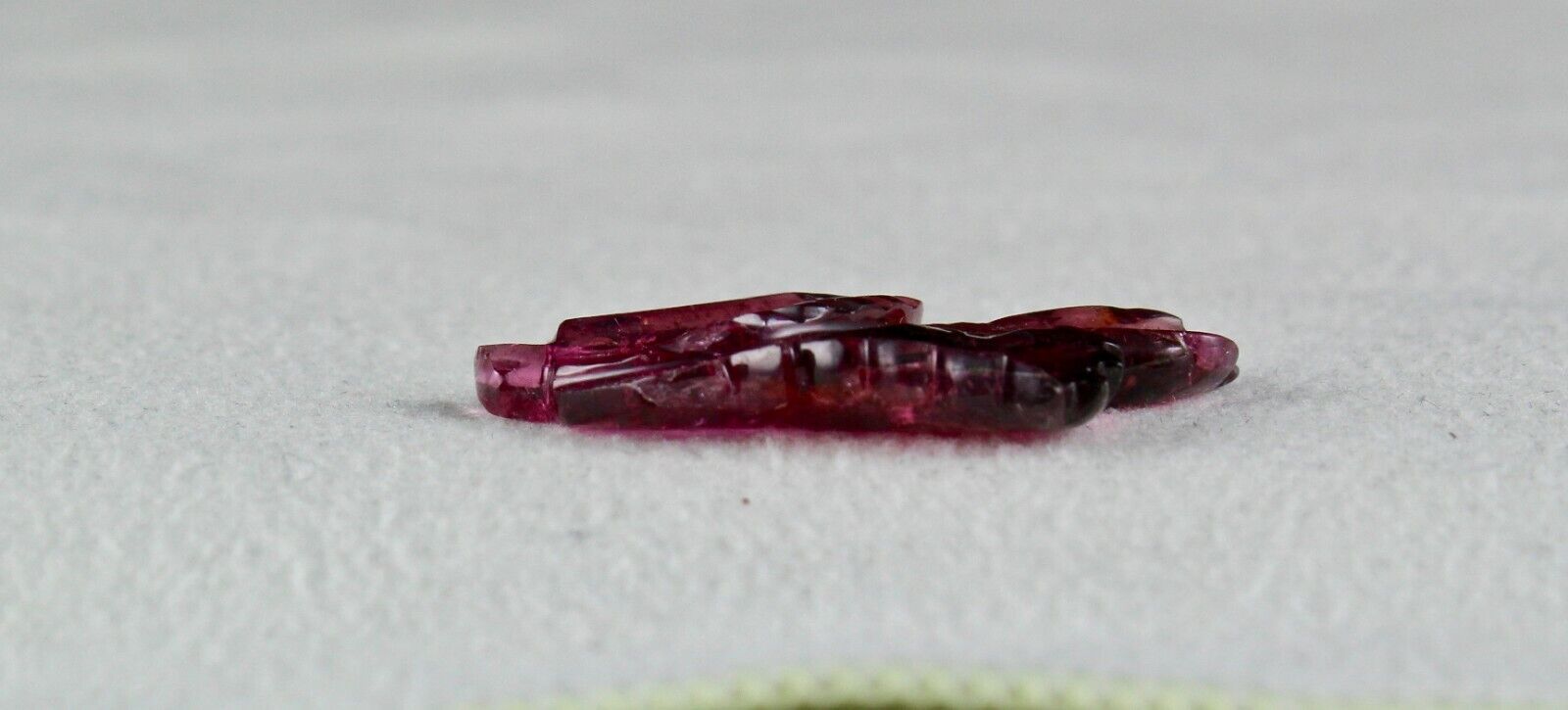 Natural Pink Tourmaline Carved Leaf 19.49 Ct Gemstone For Pendant Ring