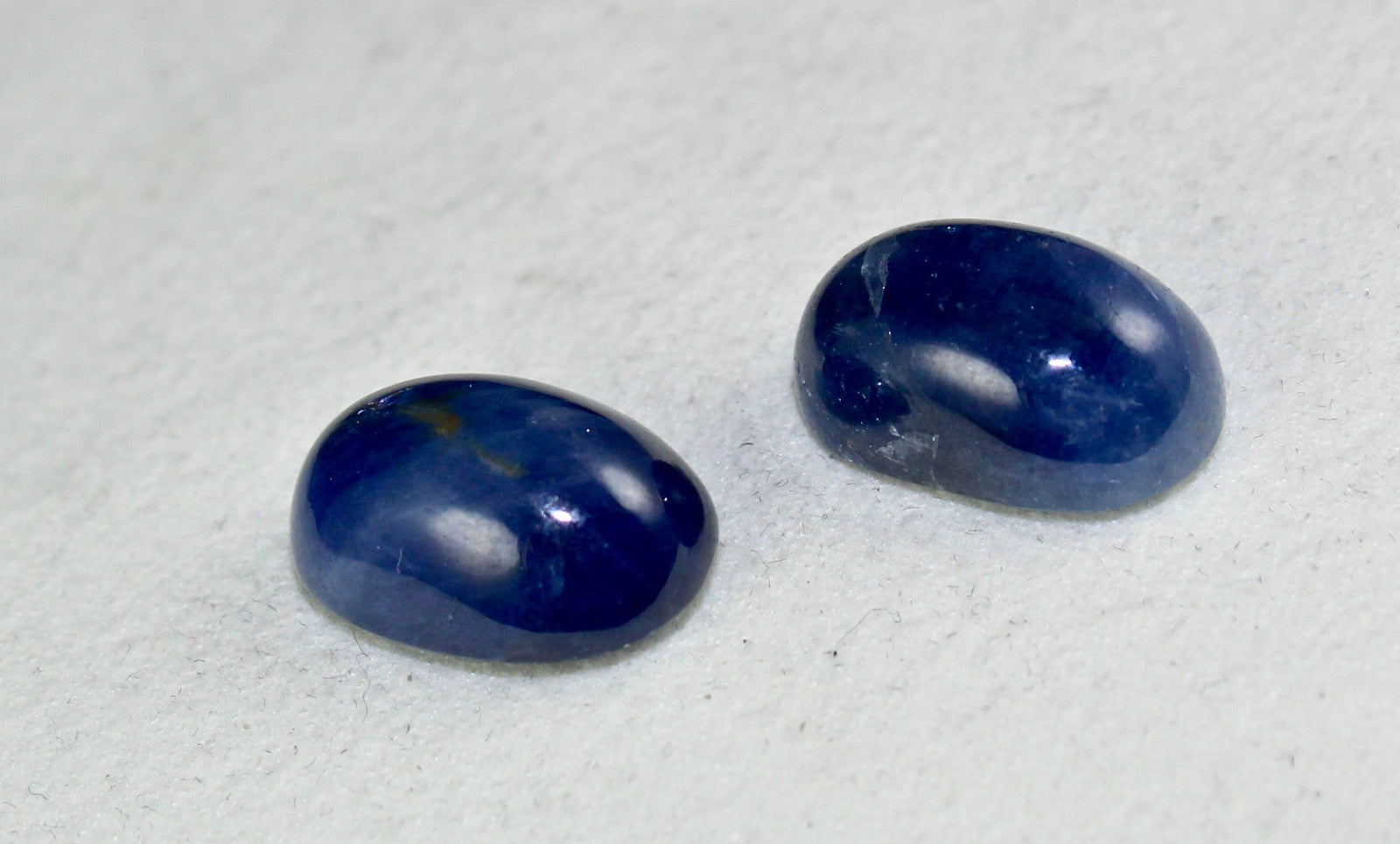 Certified Natural Untreated Blue Sapphire Cabochon Oval 2 Pc 31.41 Ct Earrings