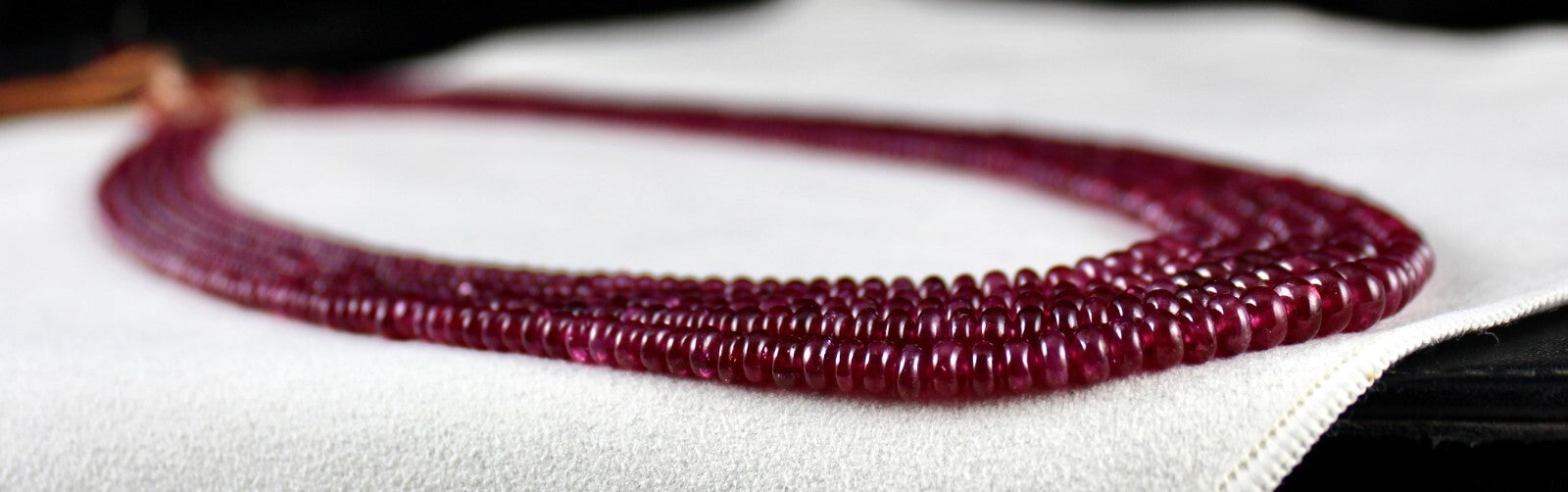 Certified Natural Glass Filled Ruby Beads Necklace 466 Ct Gemstone, For Women