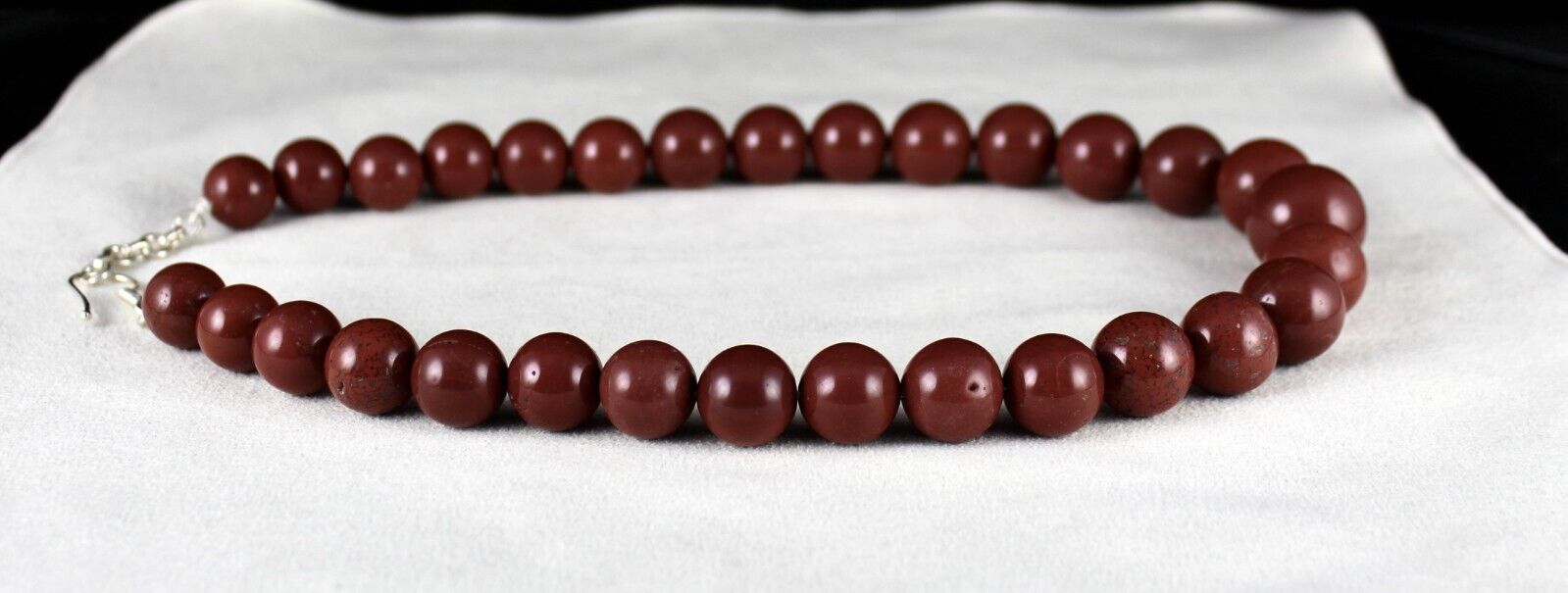 NATURAL RED JASPER BEADS ROUND GEMSTONE 1 L 928 CARATS LADIES FASHION NECKLACE