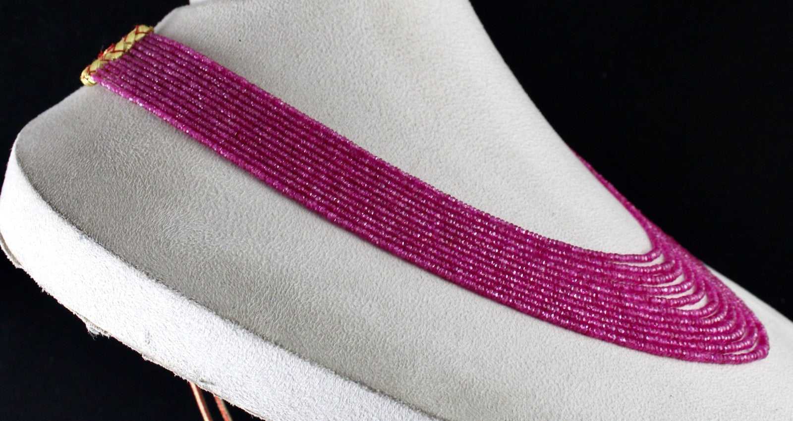 Certified Natural Heated Burma Ruby Necklace 295 Ct Beaded Gemstone 11 L Strand