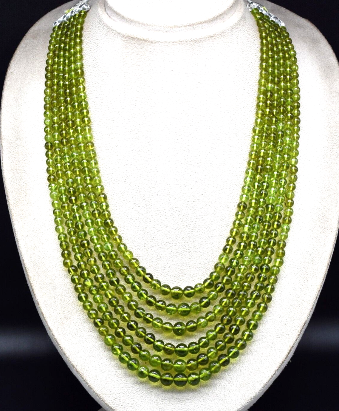 Natural Peridot Necklace Beads Round 6 L 1004 Ct Semi Precious Drilled Gemstone