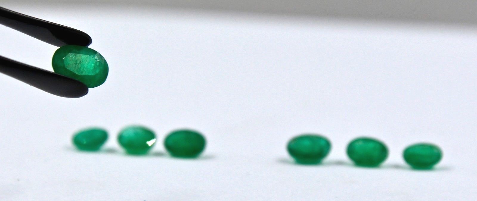 Certified Natural Zambia Emerald Oval Cut 7 Pc 7.30 Ct Loose Gemstone Set