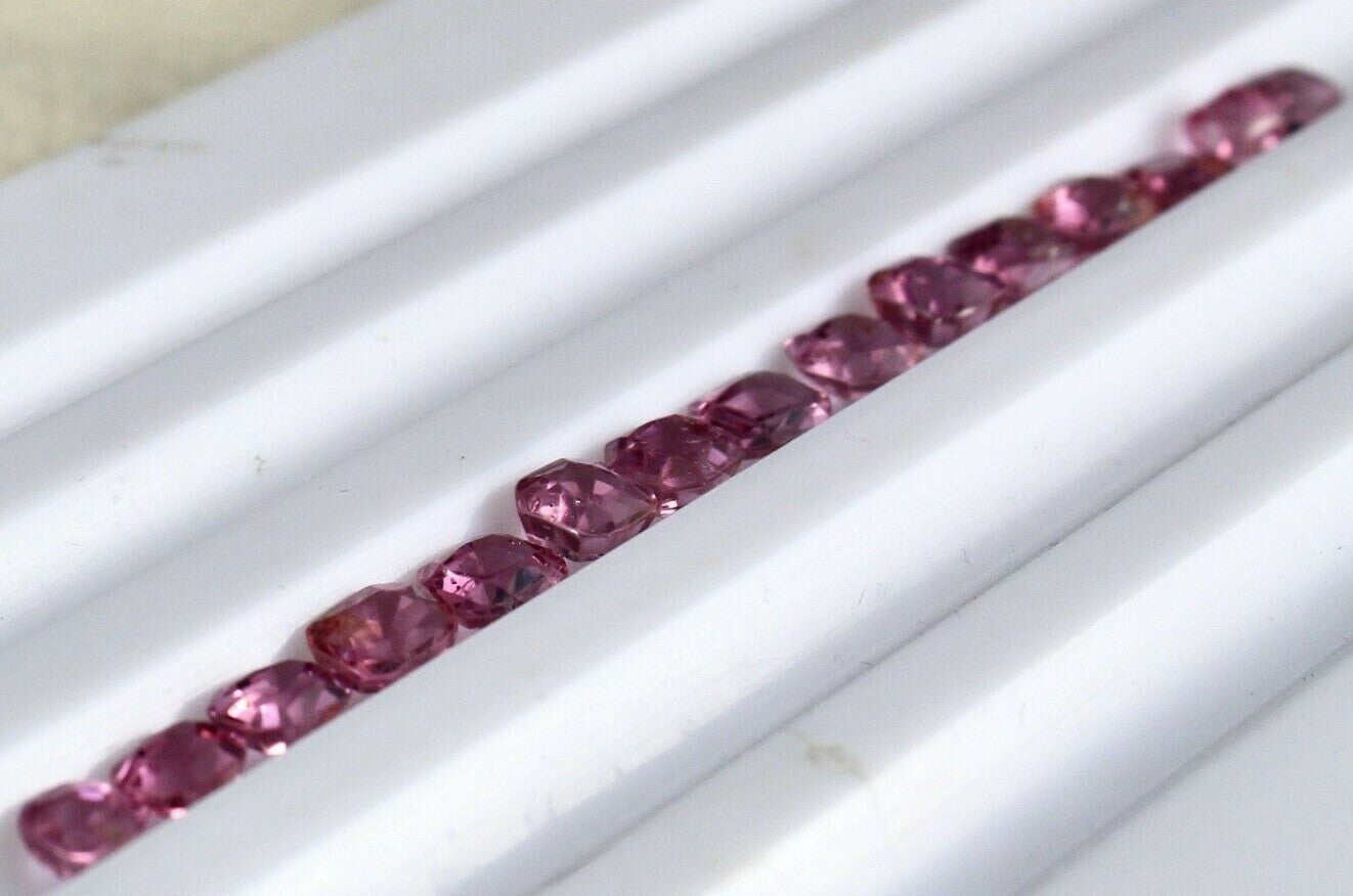 Certified Natural Old Spinel 10.95ct Cushion Cut 15pcs Bracelet Set