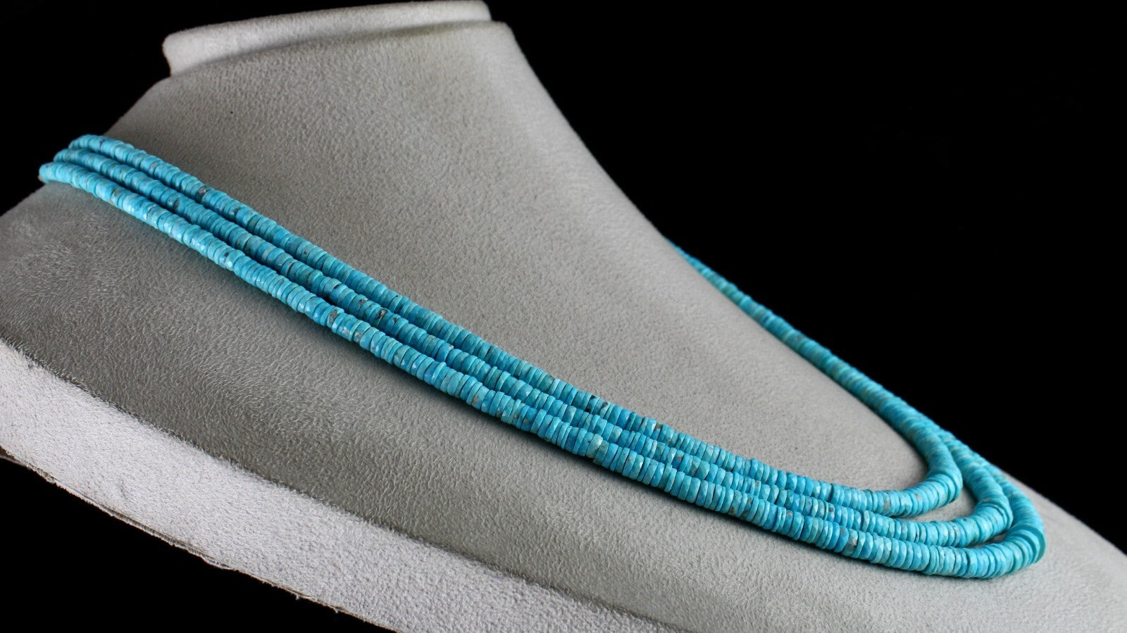 Certified Vintage Natural Turquoise 441 Ct Beads Blue Gemstone Necklace