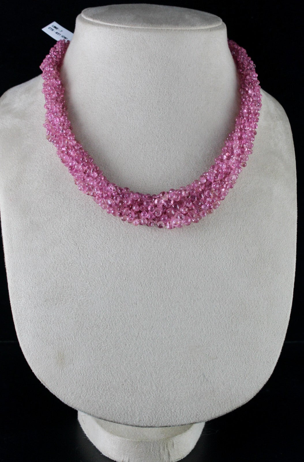 Certified Natural Tourmaline Rubellite Teardrop 431 Ct Gemstone Necklace