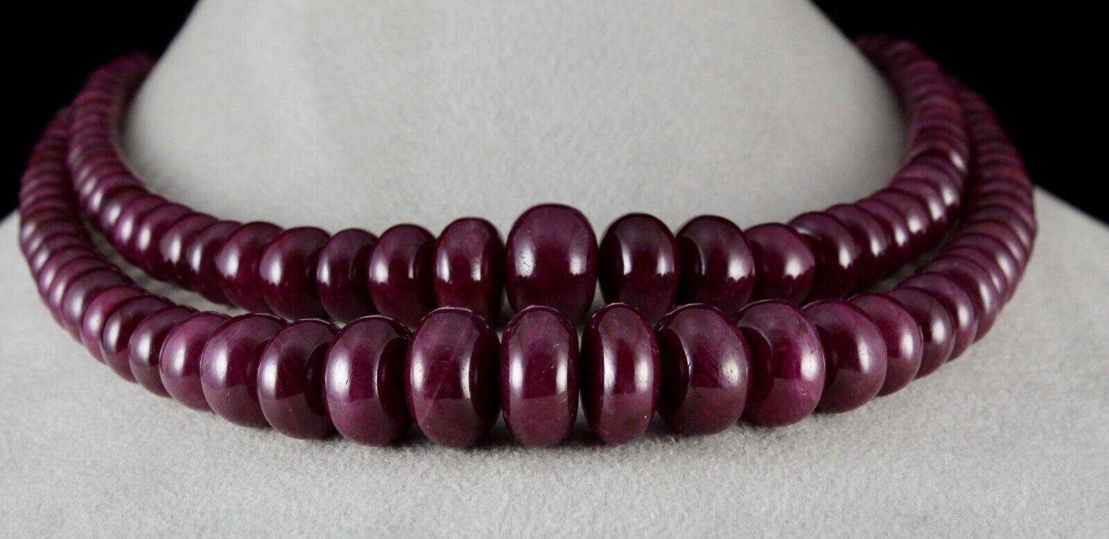 Certified Natural Ruby Beads Round 1380 Carats 18mm Gemstone Collection Necklace