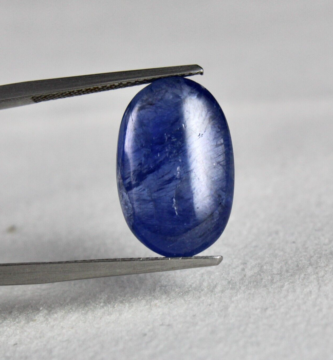 Certified Natural Blue Sapphire Oval Cabochon 14.97 Carats Gemstone Ring Pendant