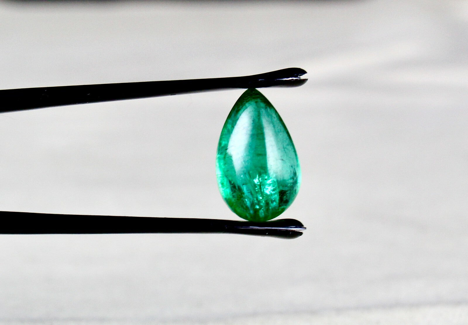 Certified Natural Emerald Pear Cabochon 31.36 Ct Loose Gemstone Jewelry Set