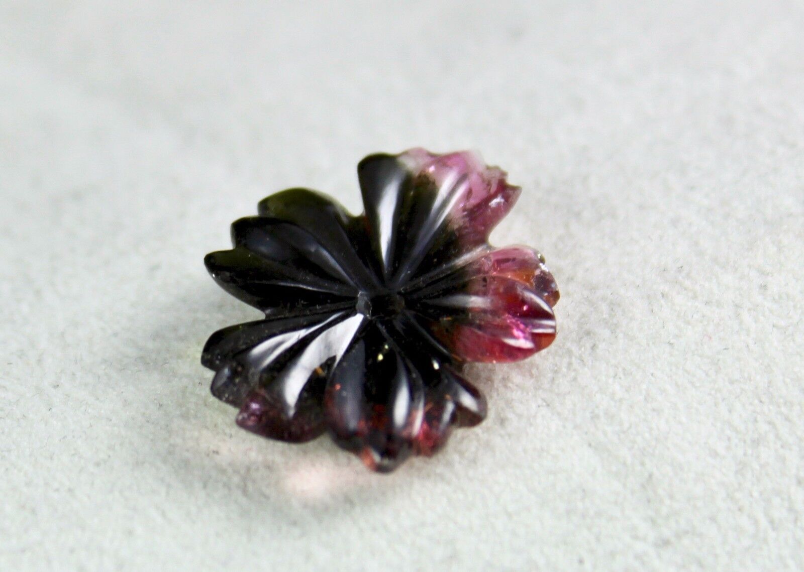 NATURAL MULTI COLOR TOURMALINE CARVED FLOWER 16.41CTS GEMSTONE DESIGNING PENDANT