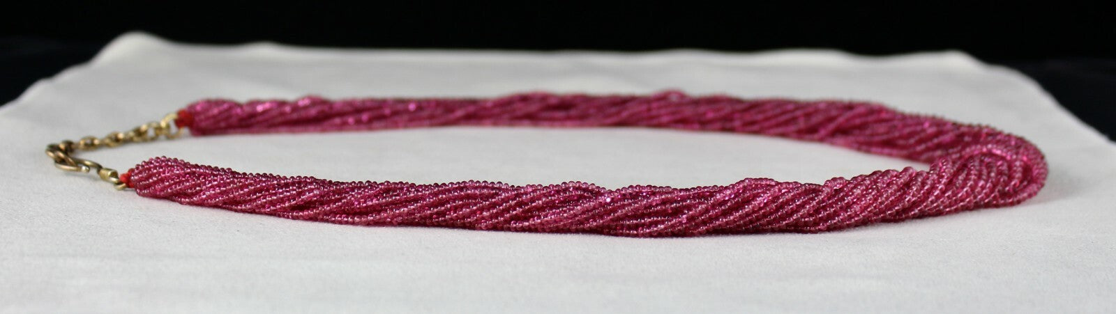 Certified Natural Spinel Beads Necklace 482 Ct Sterling Silver Clasp 18" Round