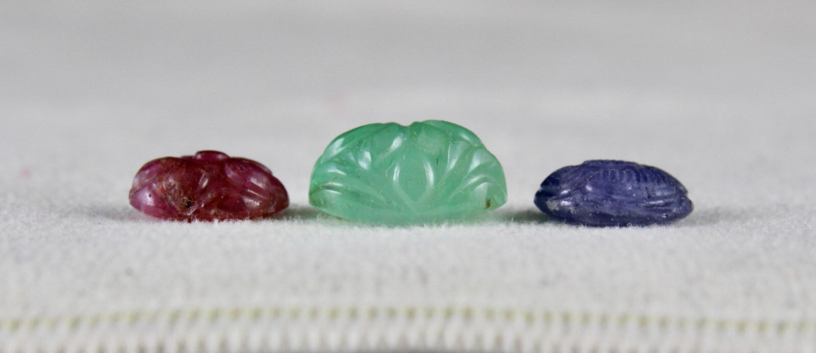 Certified Natural Emerald Ruby Sapphire 10.86 Ct 3 Stone Ring Sterling Silver