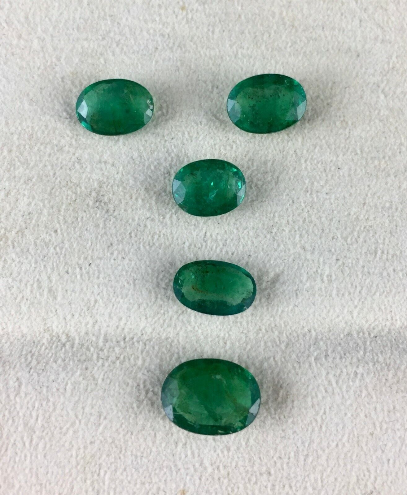 EARTH MINED NATURAL ZAMBIA EMERALD OVAL CUT 5 PCS 10 CTS GEMSTONE DESIGNING SET