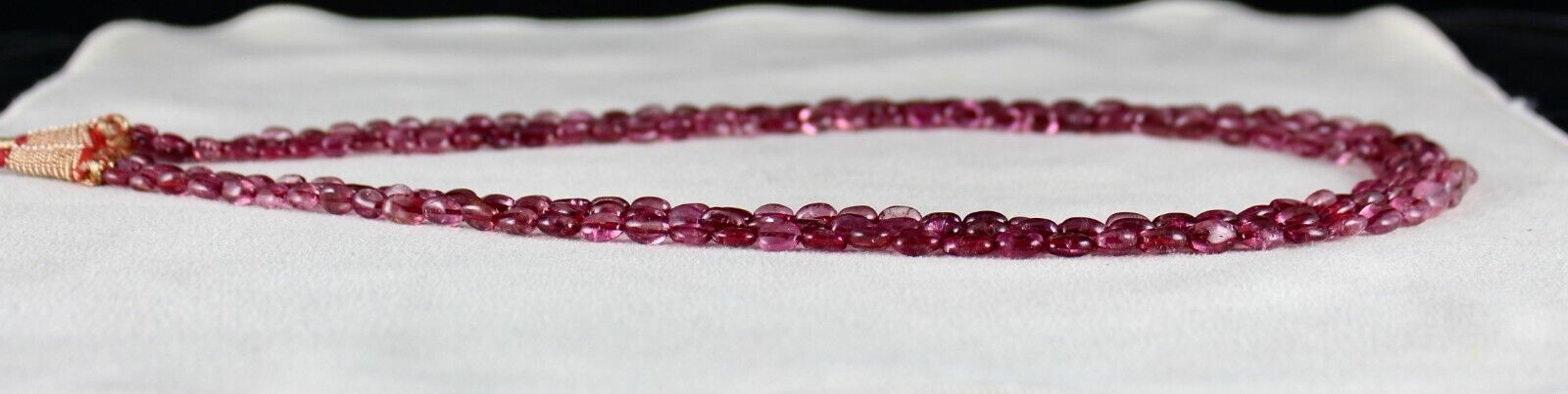 NATURAL TOURMALINE BEADS CABOCHON 3 L 244 CARATS GEMSTONE BEADED OLD NECKLACE