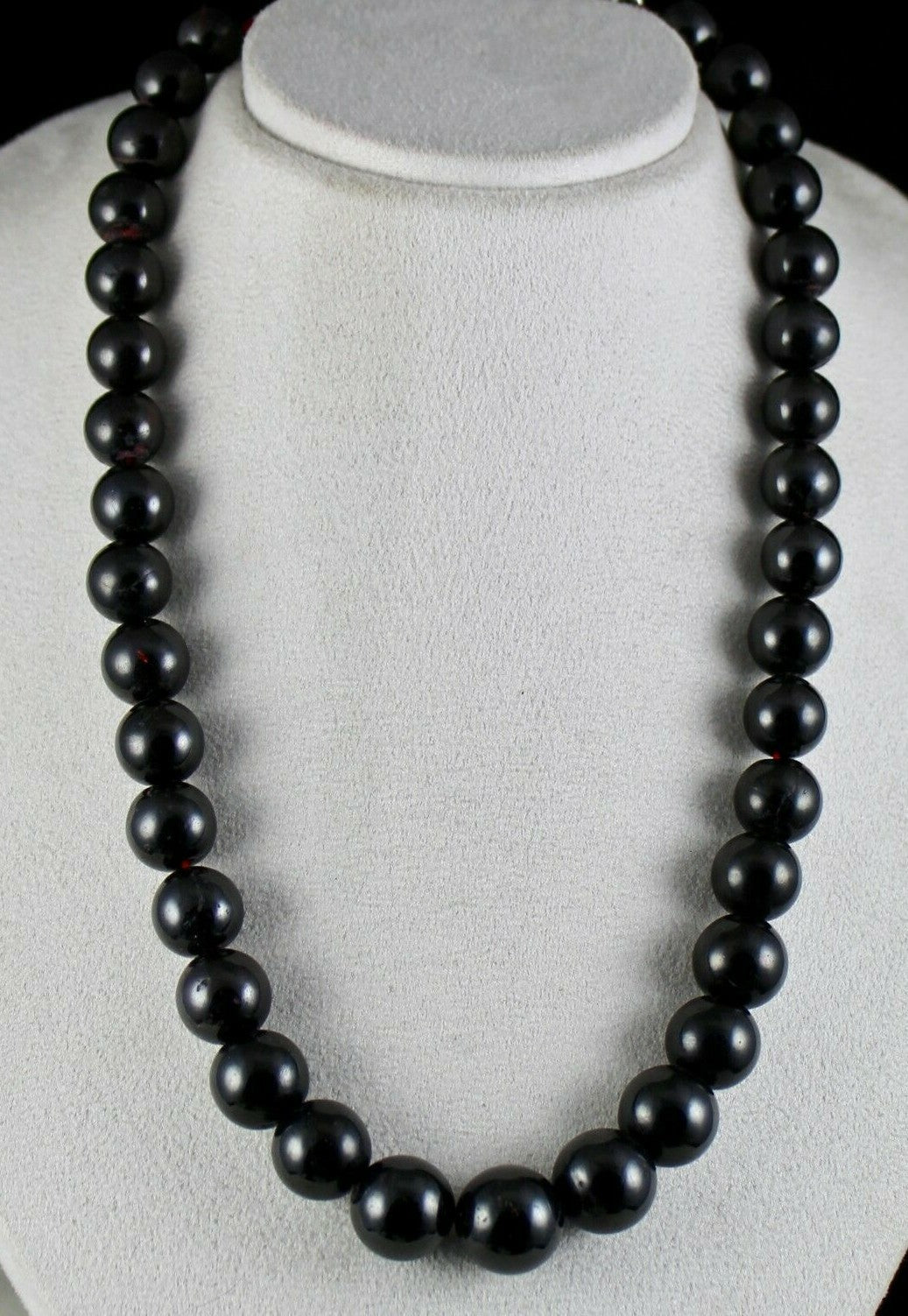 Certified Big Natural Garnet Round Beads 1451 Ct Ladies Fashion Necklace