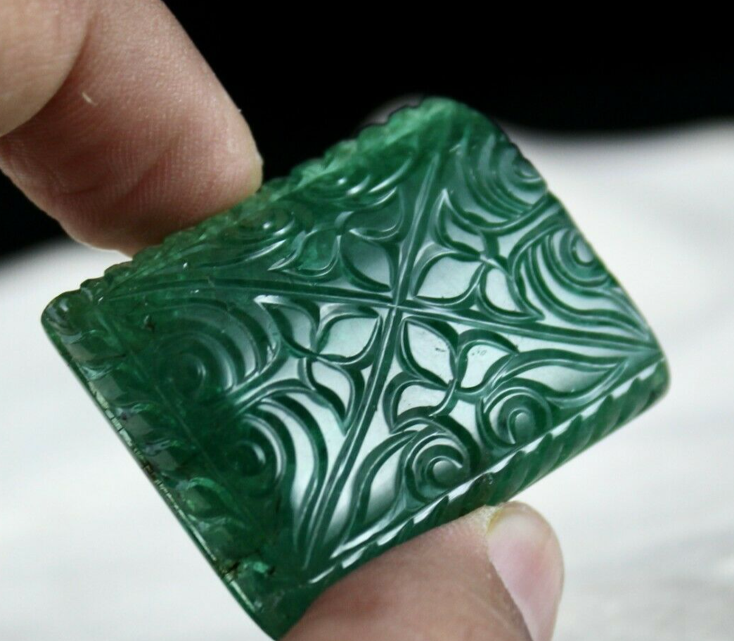 Certified Natural Zambian Emerald 154.50 Ct Rectangle Gemstone Pendant