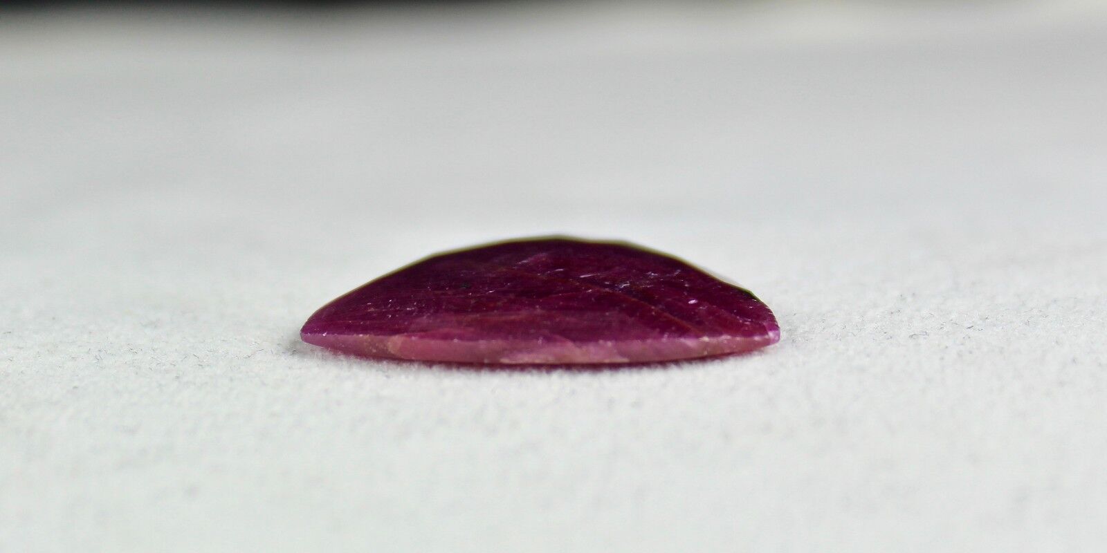 FLAT NATURAL RUBY FACETED TRIANGLE CABOCHON 24MM 24.50 CTS GEMSTONE FOR PENDANT