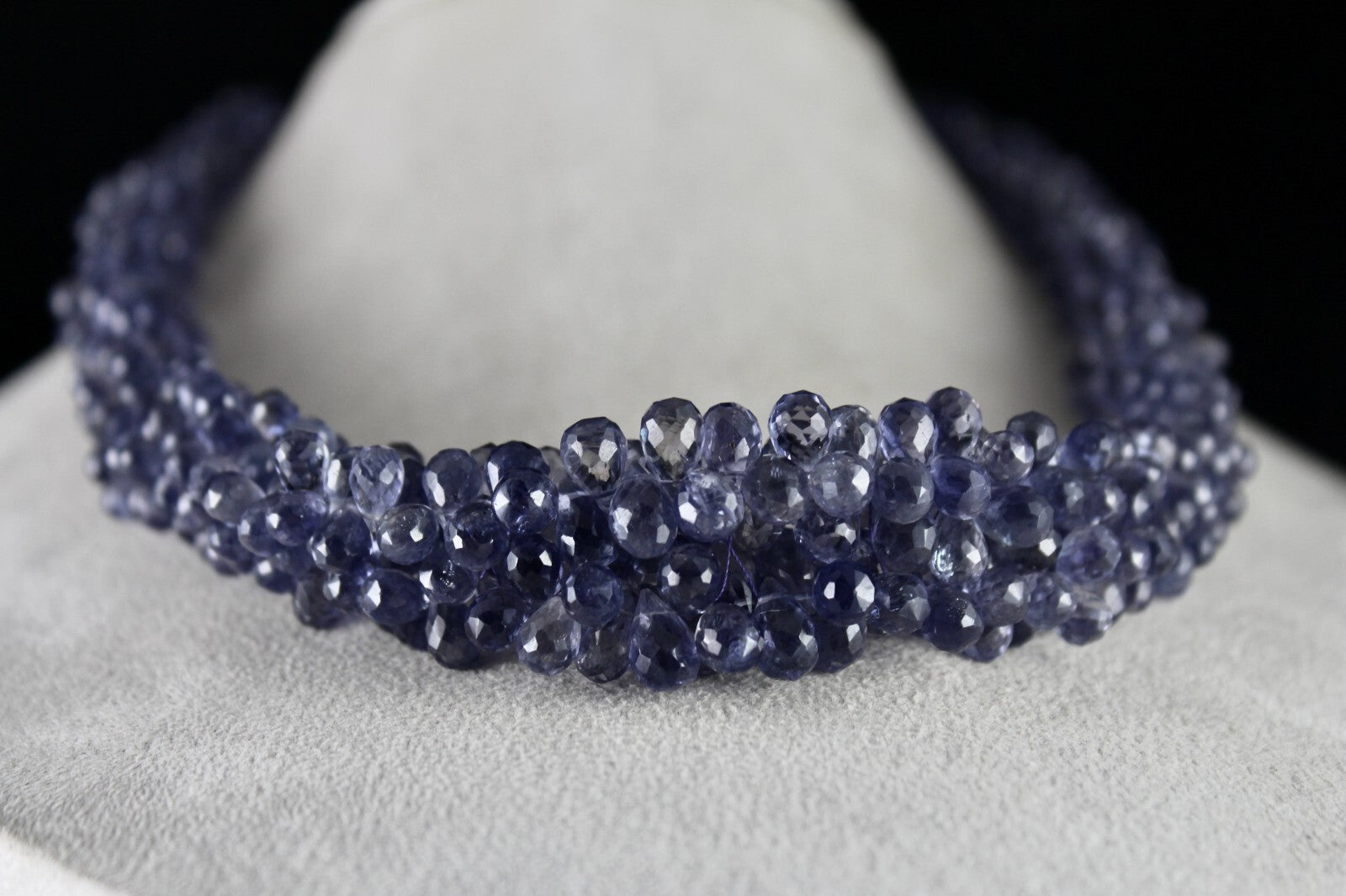 Certified Natural Blue Iolite Teardrop 901 Ct Gemstone Fashion Necklace