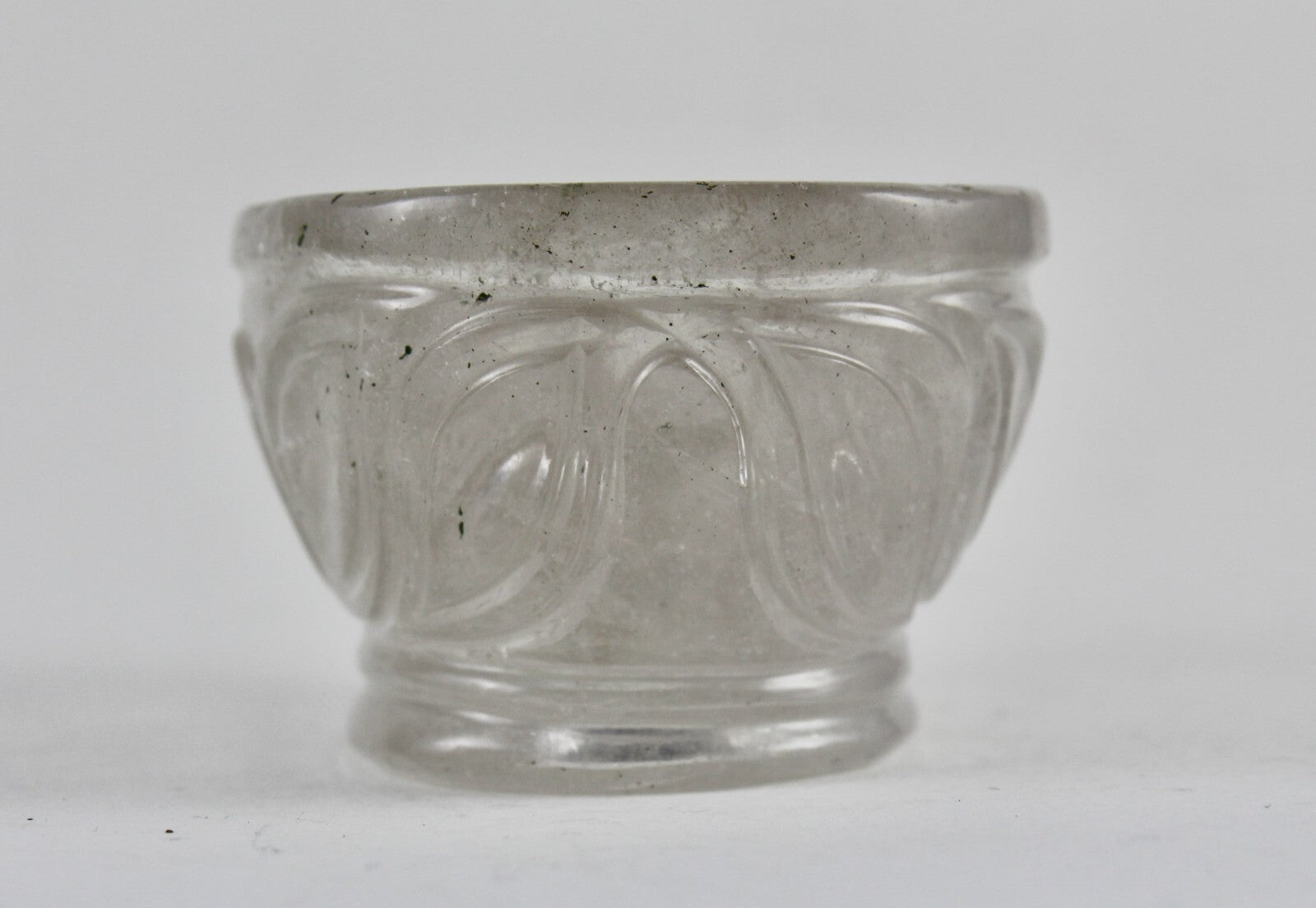 Antique Carved Natural Rock Crystal Quartz Oval Gemstone Bowl 505 Ct Decor