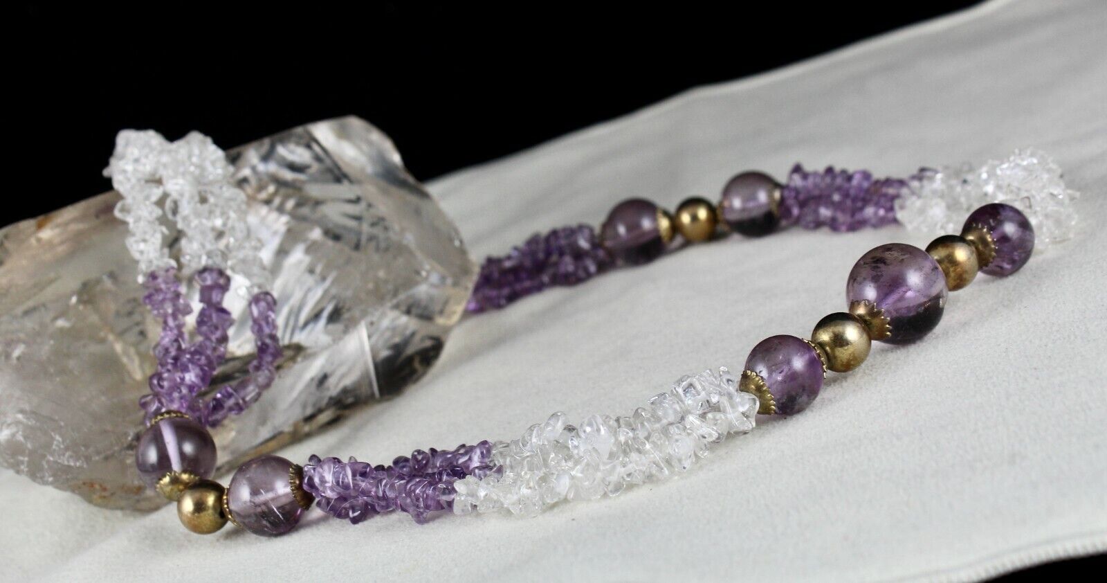 Natural Amethyst Crystal Quartz Fancy 364 Carats Uncut Designer Fashion Necklace