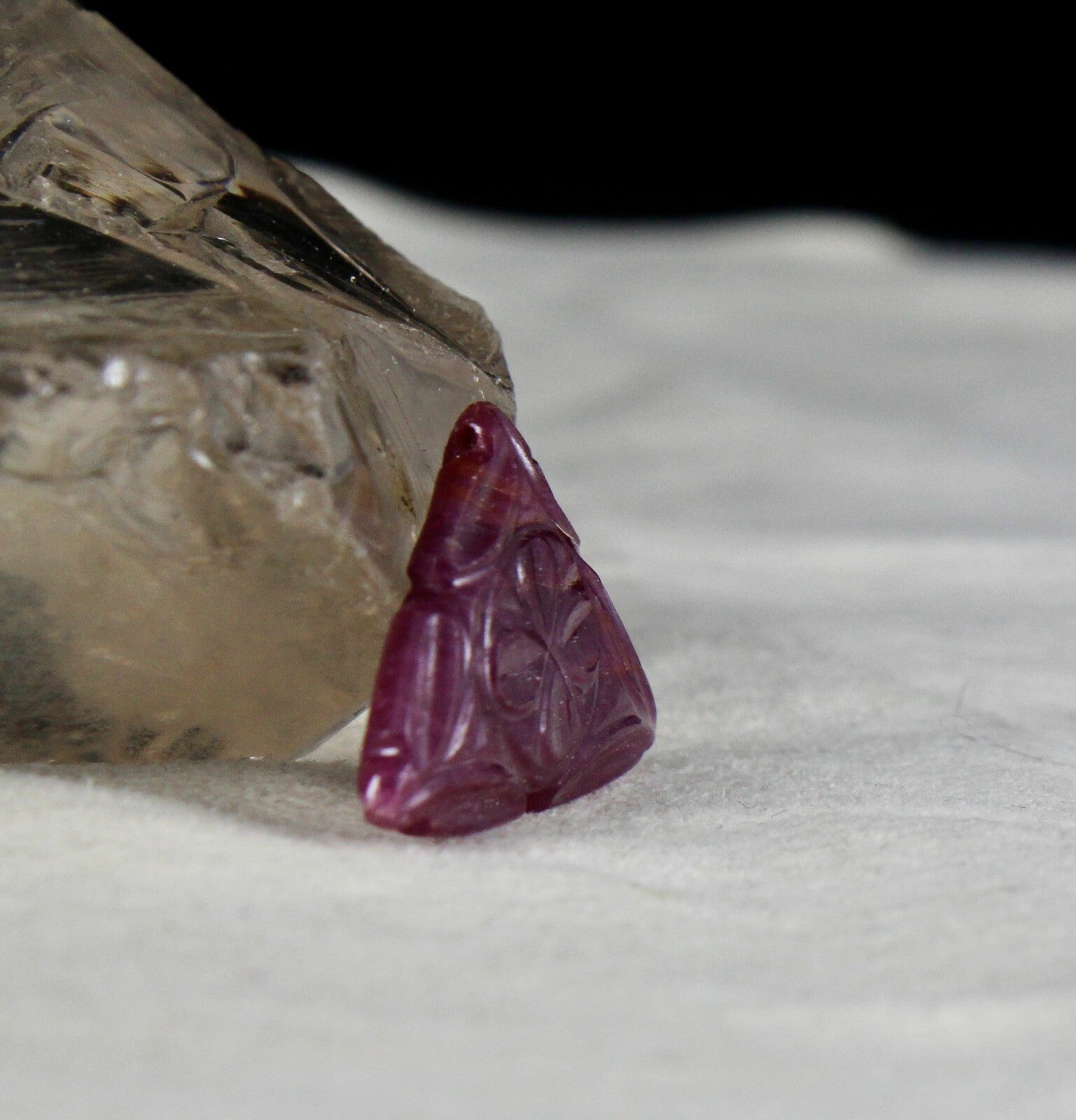 Certified Natural Untreated Ruby 43.70 Cts Carved Gemstone Pendant Set